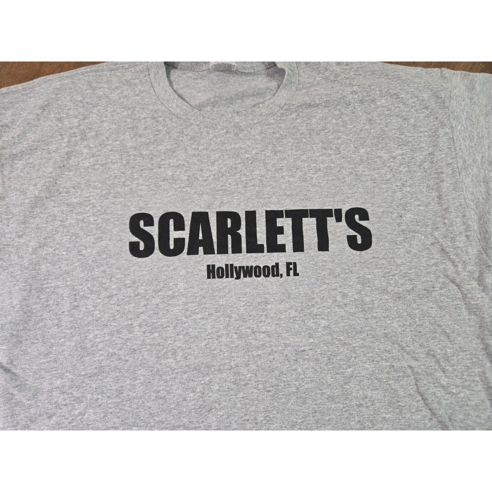 Scarlett's‎ Miami Strip Club Gentleman Club Hot Girl Graphic T-shirt Men2XL Gray